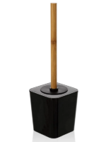 Porta Scopino Nero Linea Bamboo