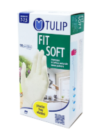 Guanti Tulip Fit Soft In Lattice Naturale 7-7,5 100Pezzi Senza Polvere