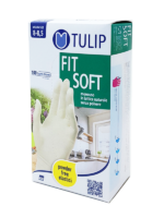 Guanti Tulip Fit Soft In Lattice Naturale 8-8,5 100Pezzi Senza Polvere