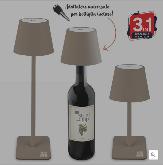 8054757730699-1.png THE STEEL LAMP 3 IN 1 TORTORA - immagine 1