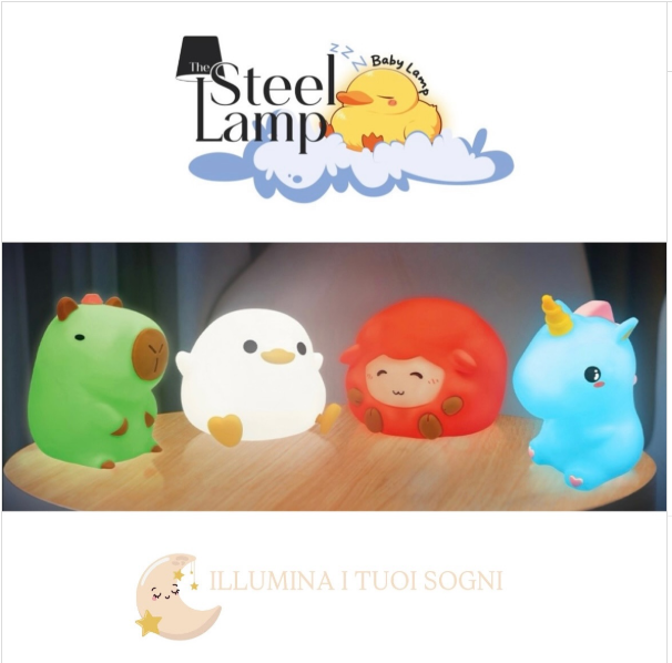 8054757737315.png The Steel Baby Lampada animaletti assortiti - immagine 1