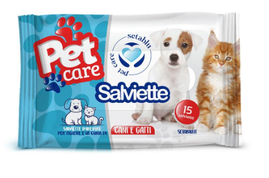 8059174599133 Pet Care Salviette Cani e Gatti 15Pz - immagine 1