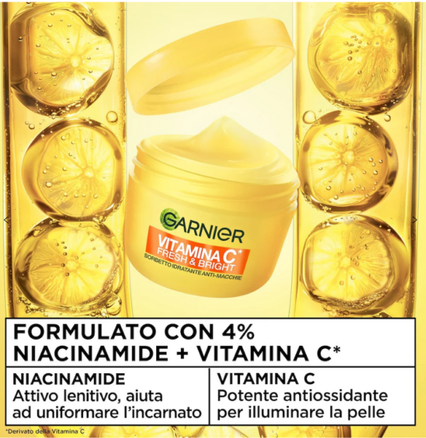 Garnier Fresh&Bright Crema Sorbetto Idratante Anti-Macchie Ultra Leggera - immagine 2