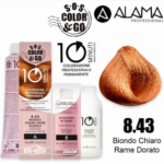 S.O.S Color&Go Tinta Professionale 10 Minuti Biondo Chiaro Rame Dorato 8.43